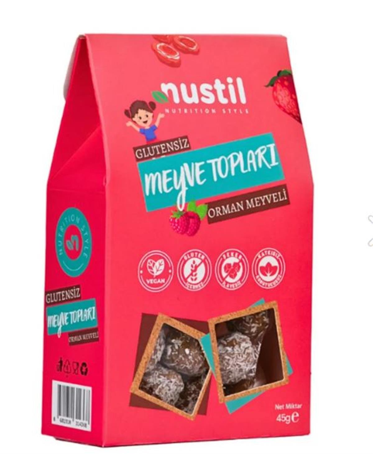 Nustil Glutensiz Orman Meyveli Meyve Topları 45 GrGlutensiz Ürünler