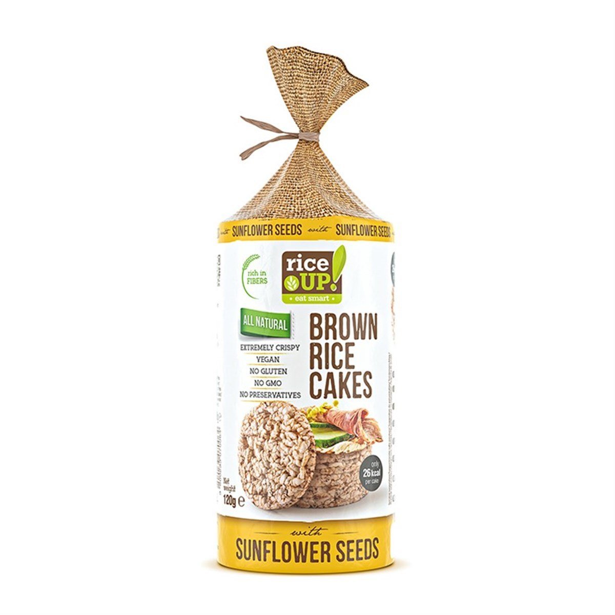 Rice Up Glutensiz Çekirdekli Kahverengi Pirinç Patlağı 120 grGlutensiz Ürünler