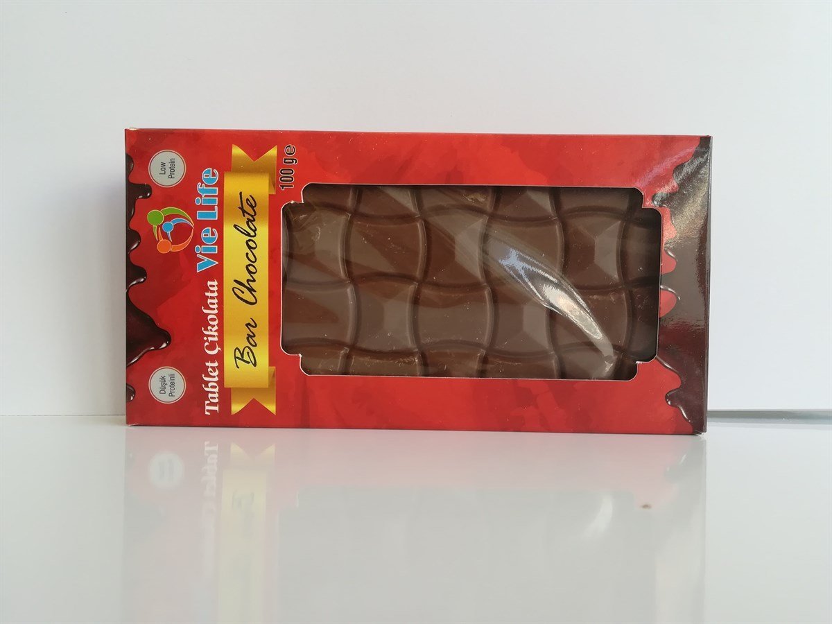 Vie Life Düşük Proteinli ve Glutensiz Tablet Çikolata 100gGlutensiz Ürünler