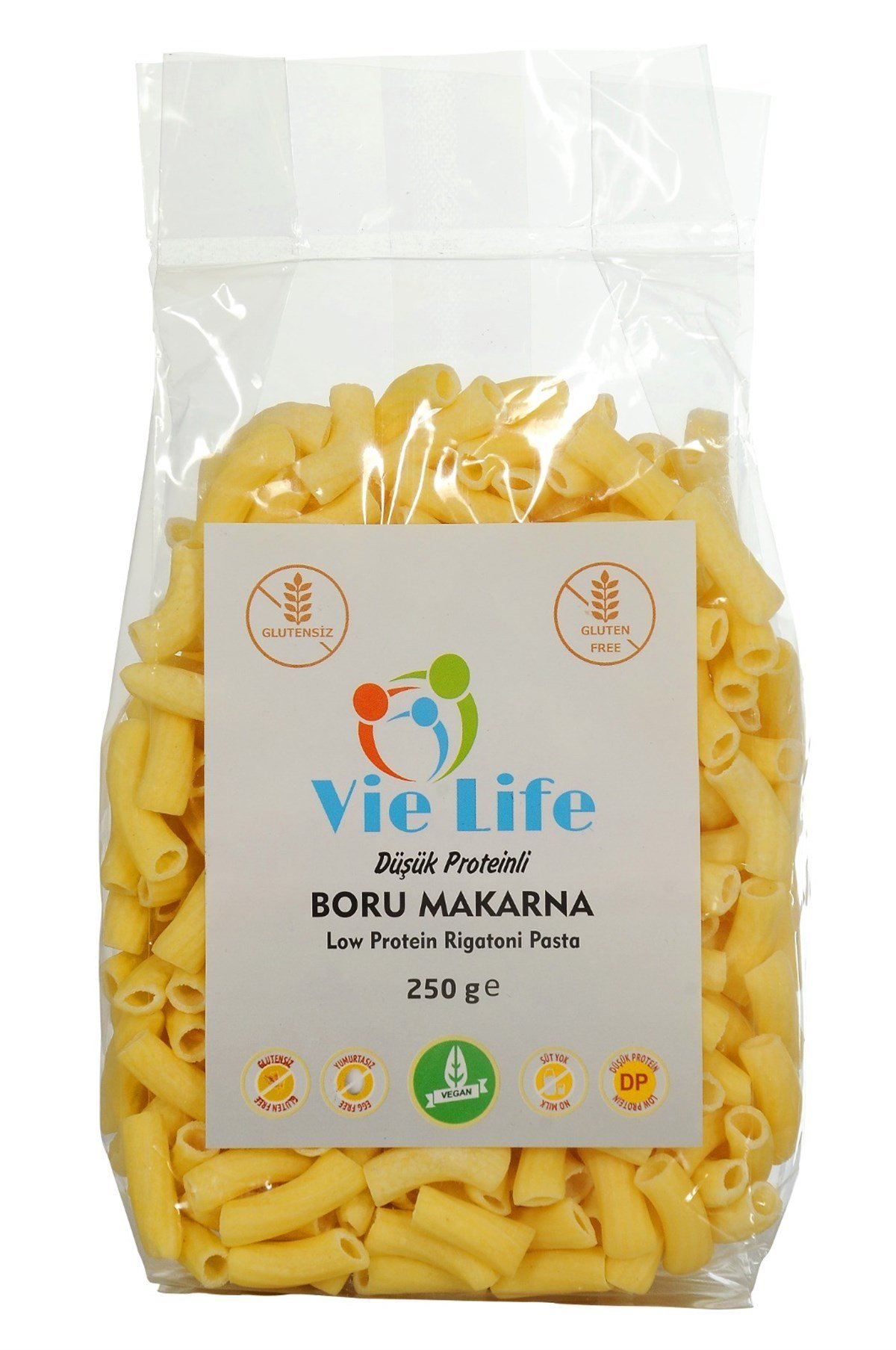 Vie Life Glutensiz Düşük Proteinli Boru Makarna 250 gGlutensiz Ürünler