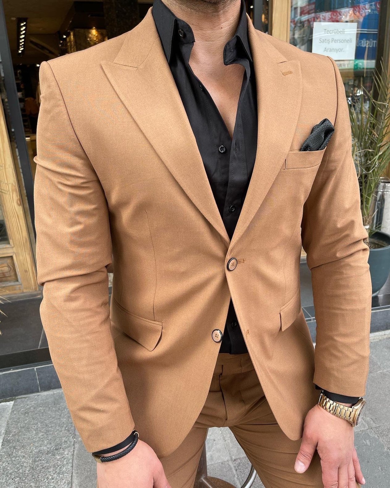 Kiremit Slim Fit Pantolon Yelek Ceket Takım Elbise HT1019
