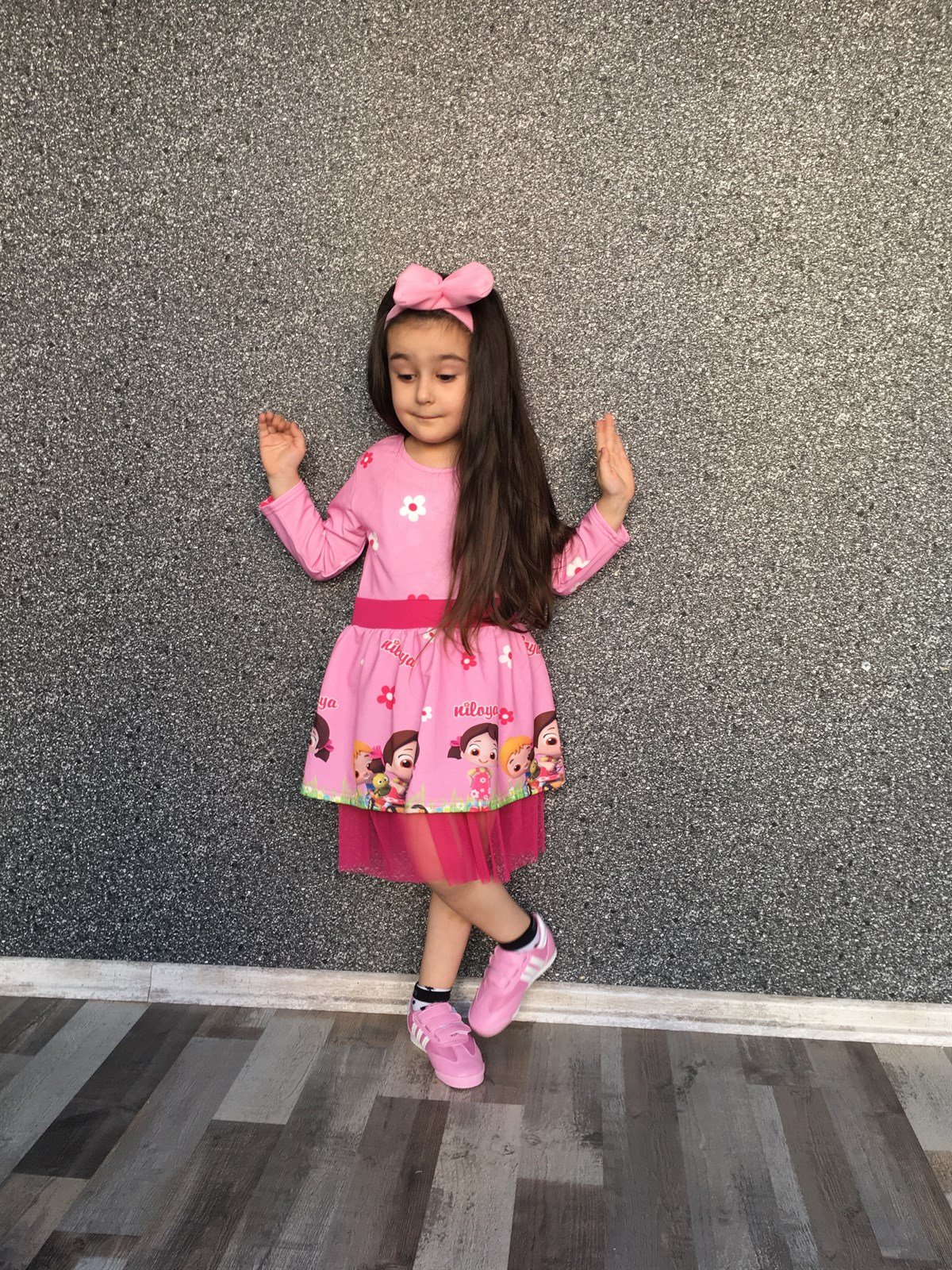Tül Detay Niloya Kız Elbise