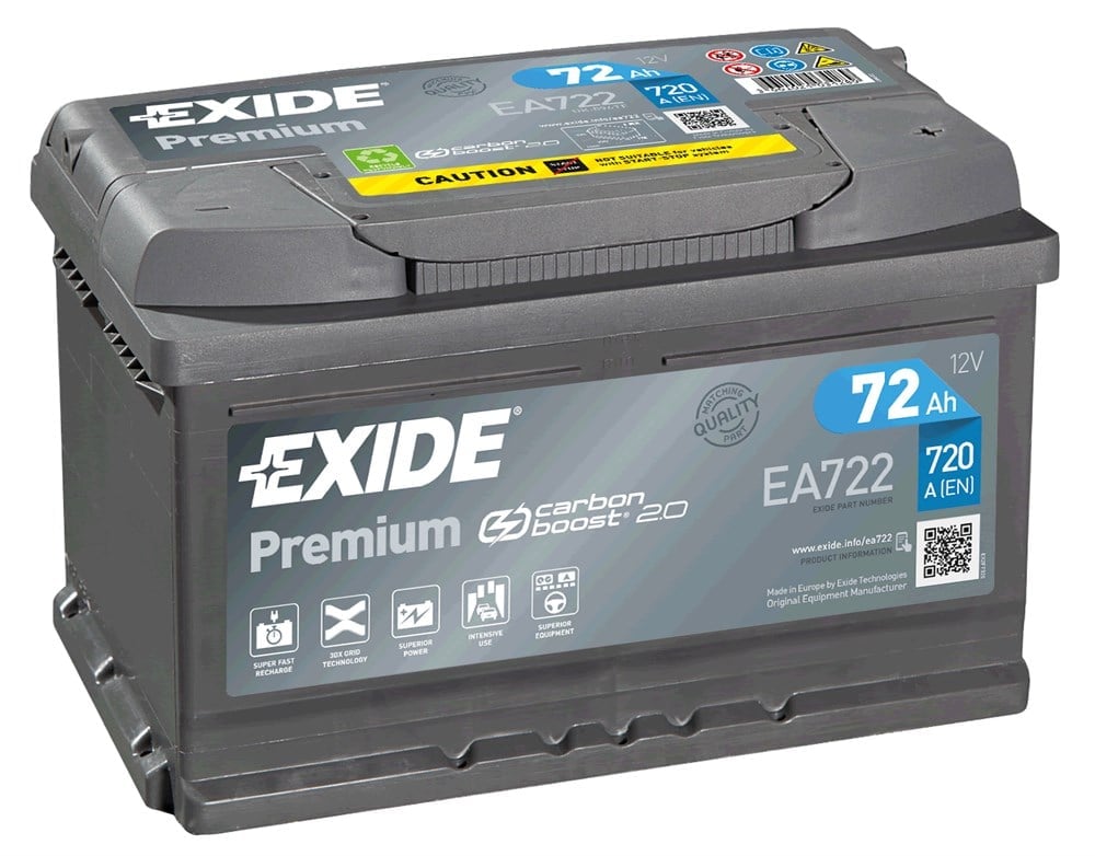 Exide Premium EA722 - 12V 72 Ah Akü