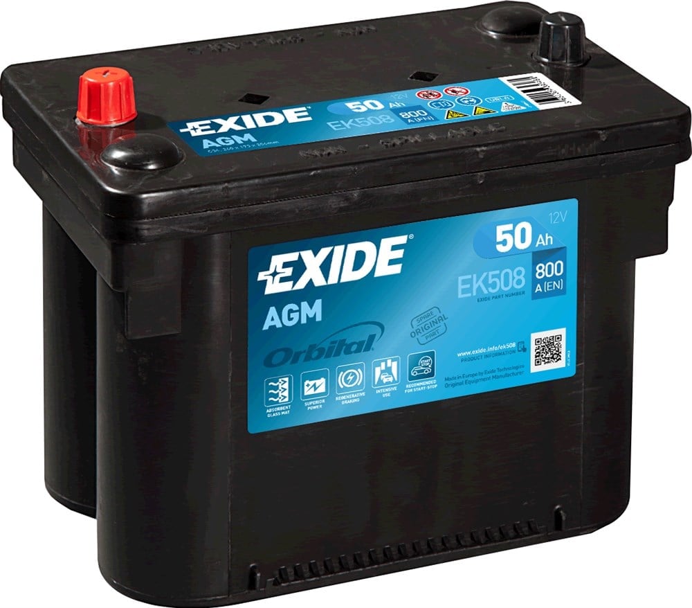 Exide Start-Stop AGM EK508 - 12V 50 Ah Akü