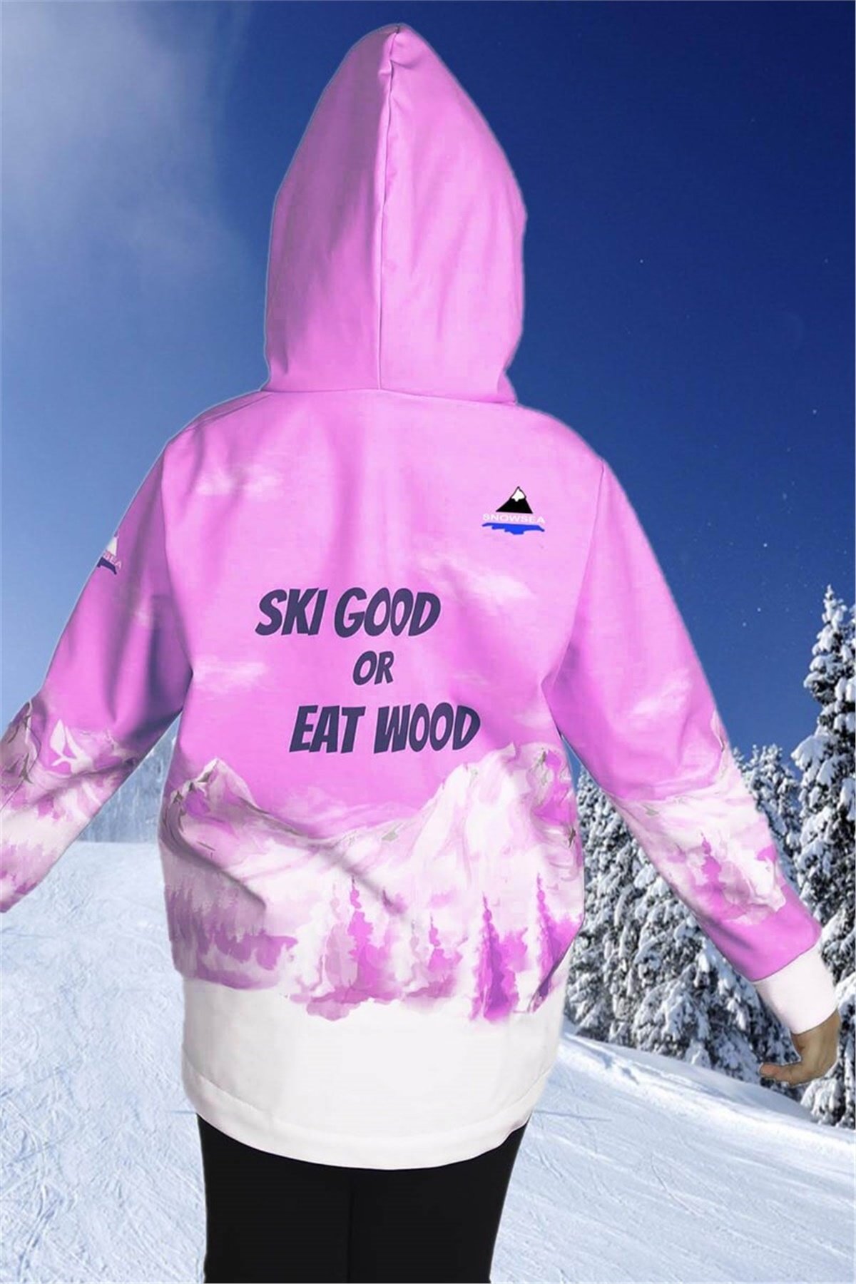 1. Kalite Su Geçirmez Pembe Unisex Kız Çocuk Snowboard ve Kayak Montu