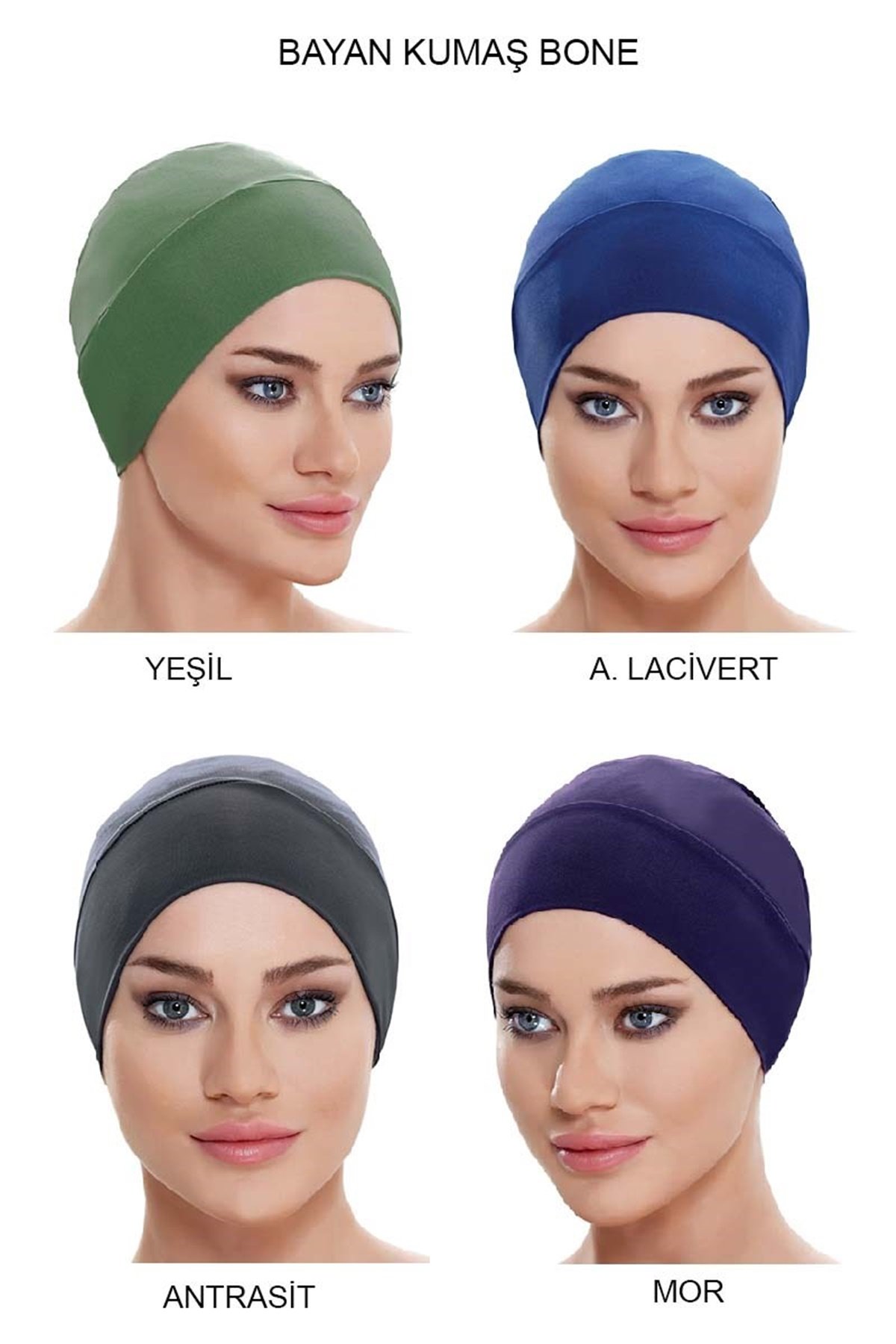 Likralı Kumaş Bone, Bayan Kumaş Bone, Renkli