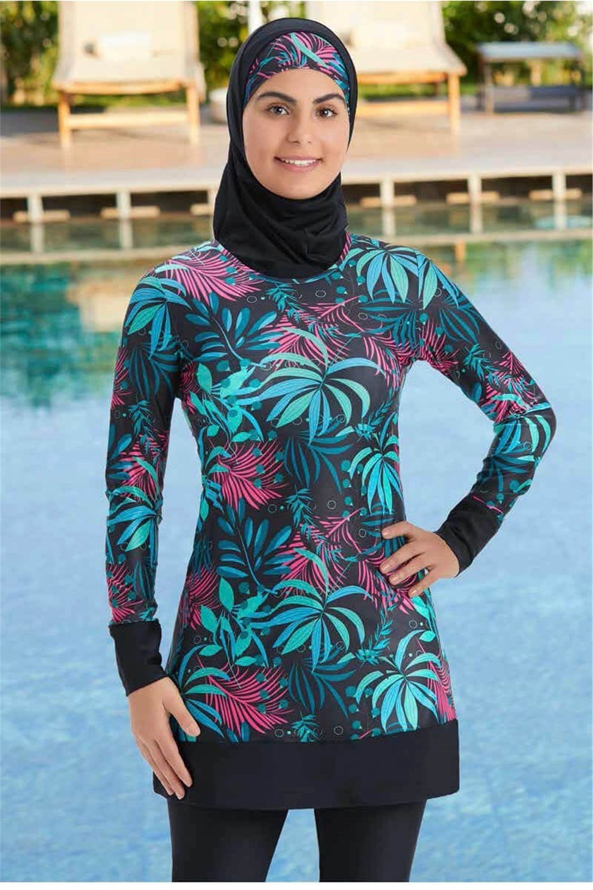 12 Yaş - XS Arası Genç Kız Tesettür Mayo 55174