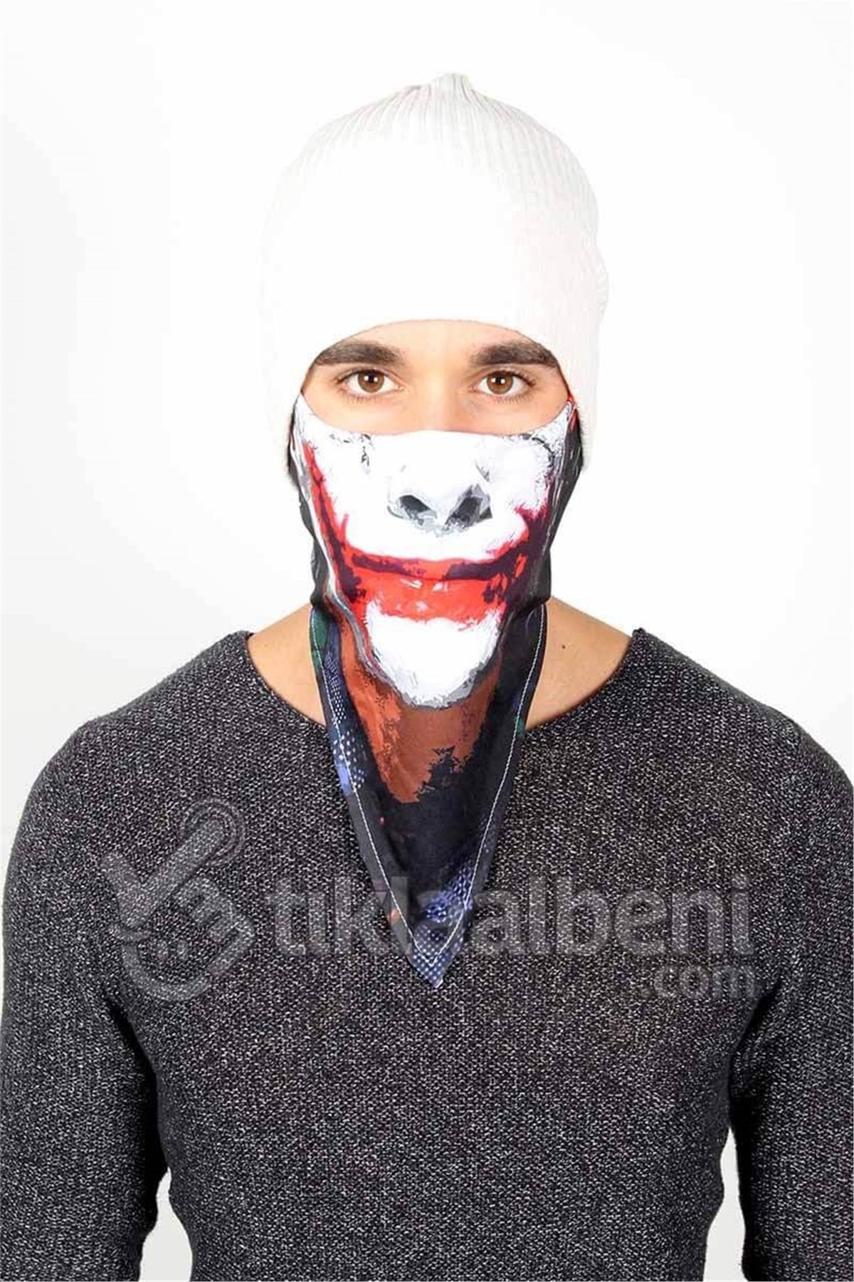 3D Joker Yüz Maskesi C5054 / Defalarca Yıkanabilir