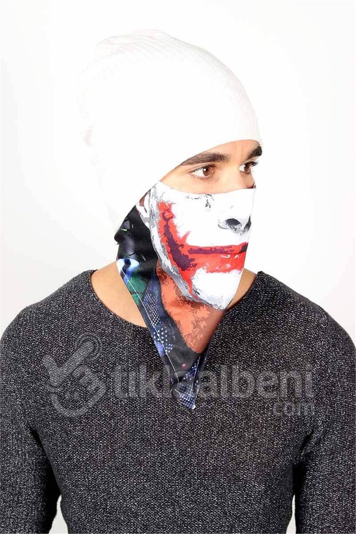 3D Joker Yüz Maskesi C5054 / Defalarca Yıkanabilir