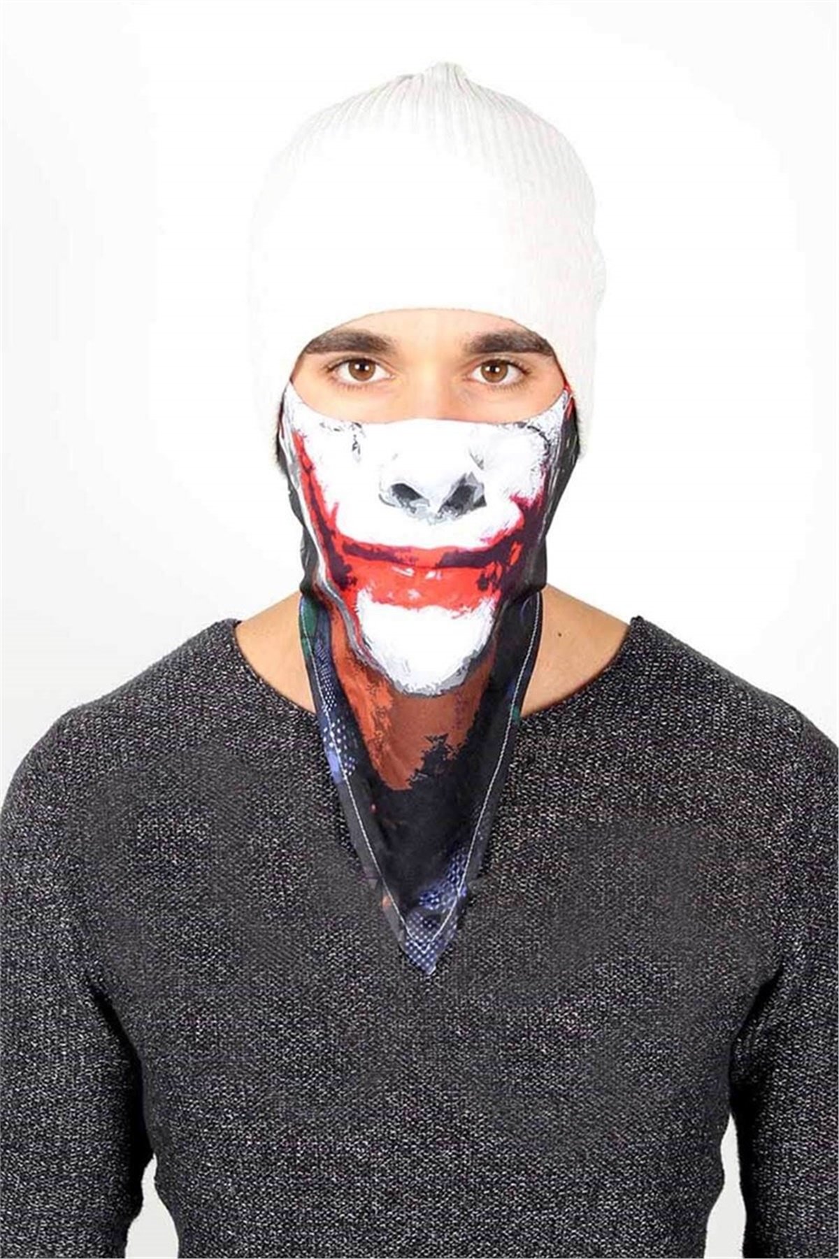 3D Joker Yüz Maskesi C5054 / Defalarca Yıkanabilir