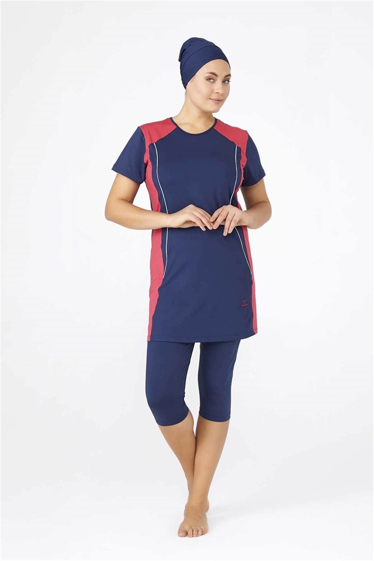 3XL, 4XL, 5XL, 6XL Büyük Beden Yarı Kapalı Mayo T0451