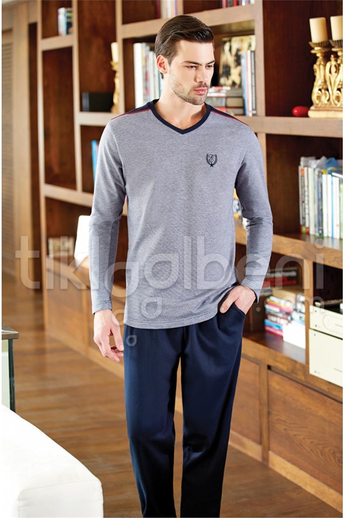 Eros ESE 2222 V Yaka Int Pijama Takımı