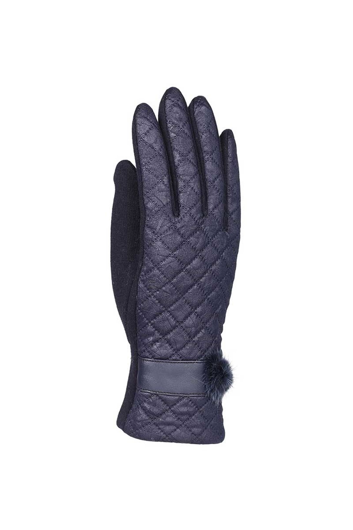 Bayan Kapitone Eldiven 82301-2 - Lacivert