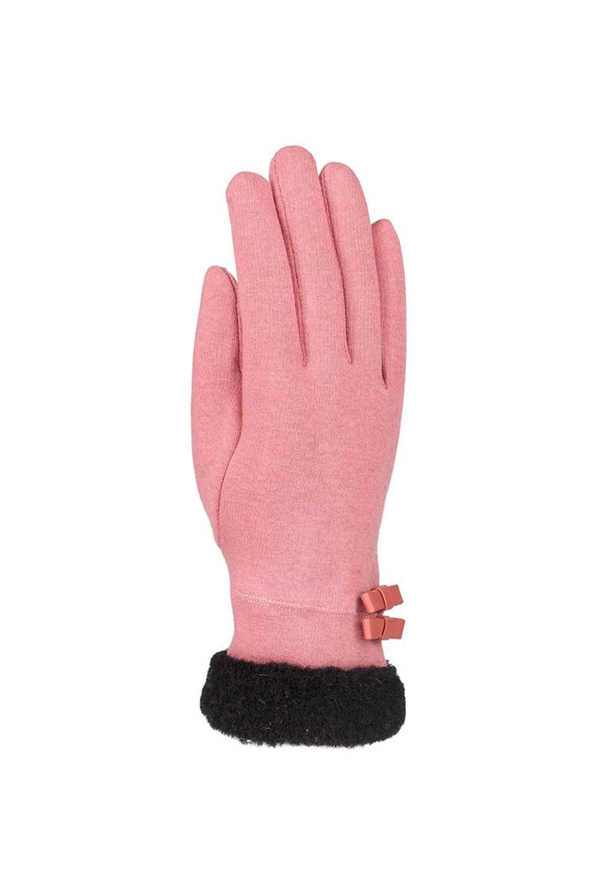 Bayan Penye Eldiven 82101-4 - Pembe