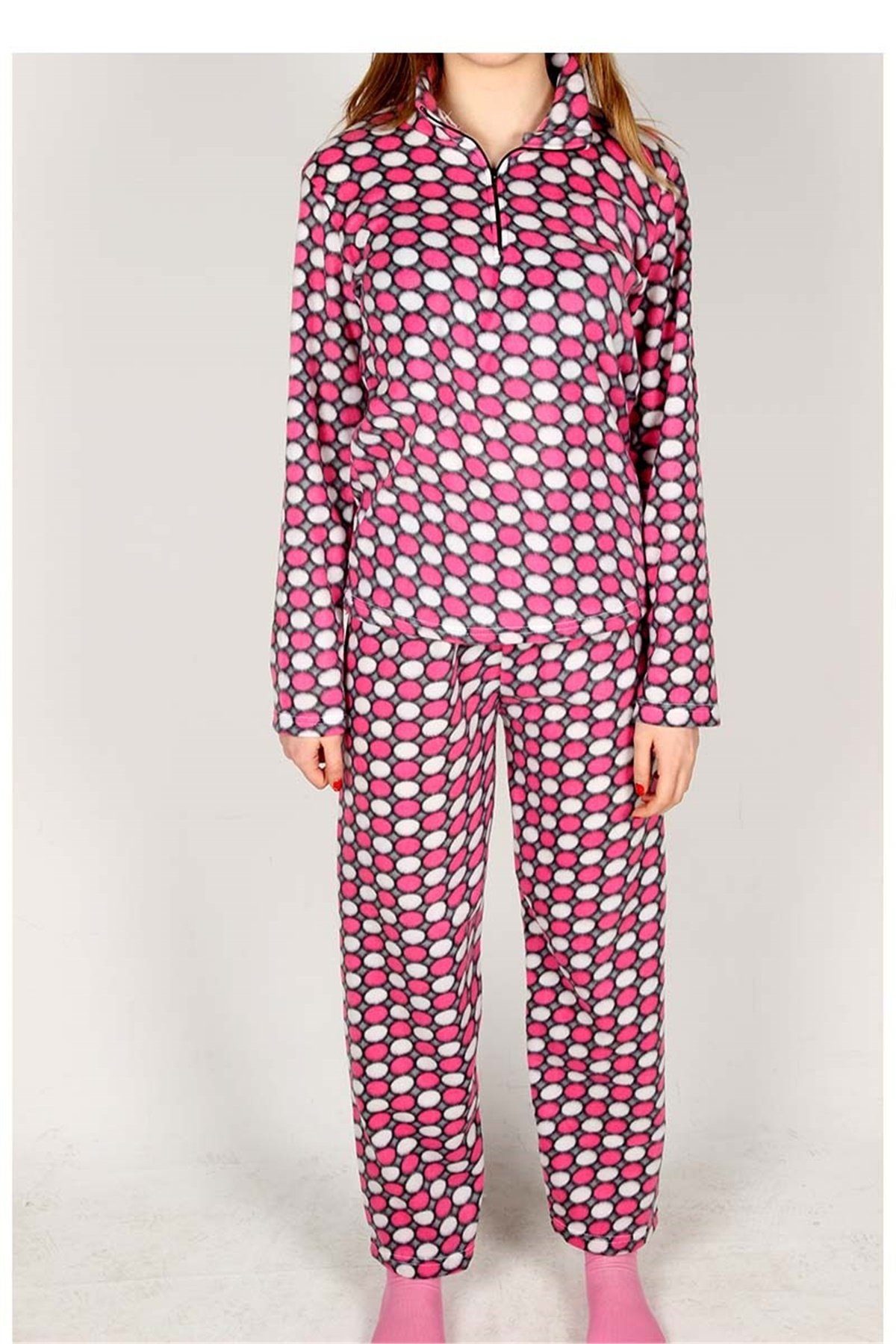 Bayan Polar Pijama Takımı 1555 - Pembe