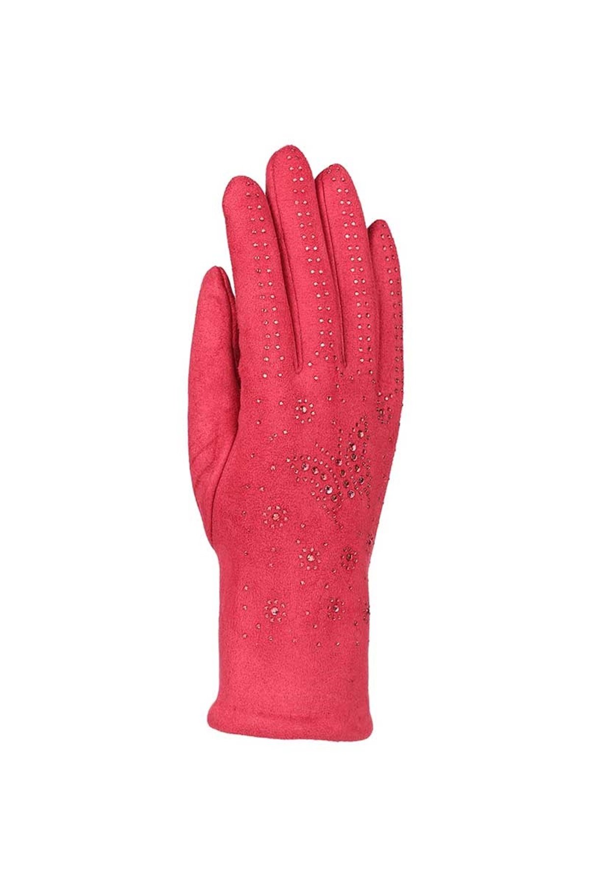Bayan Süet Eldiven 82701-3 - Kırmızı