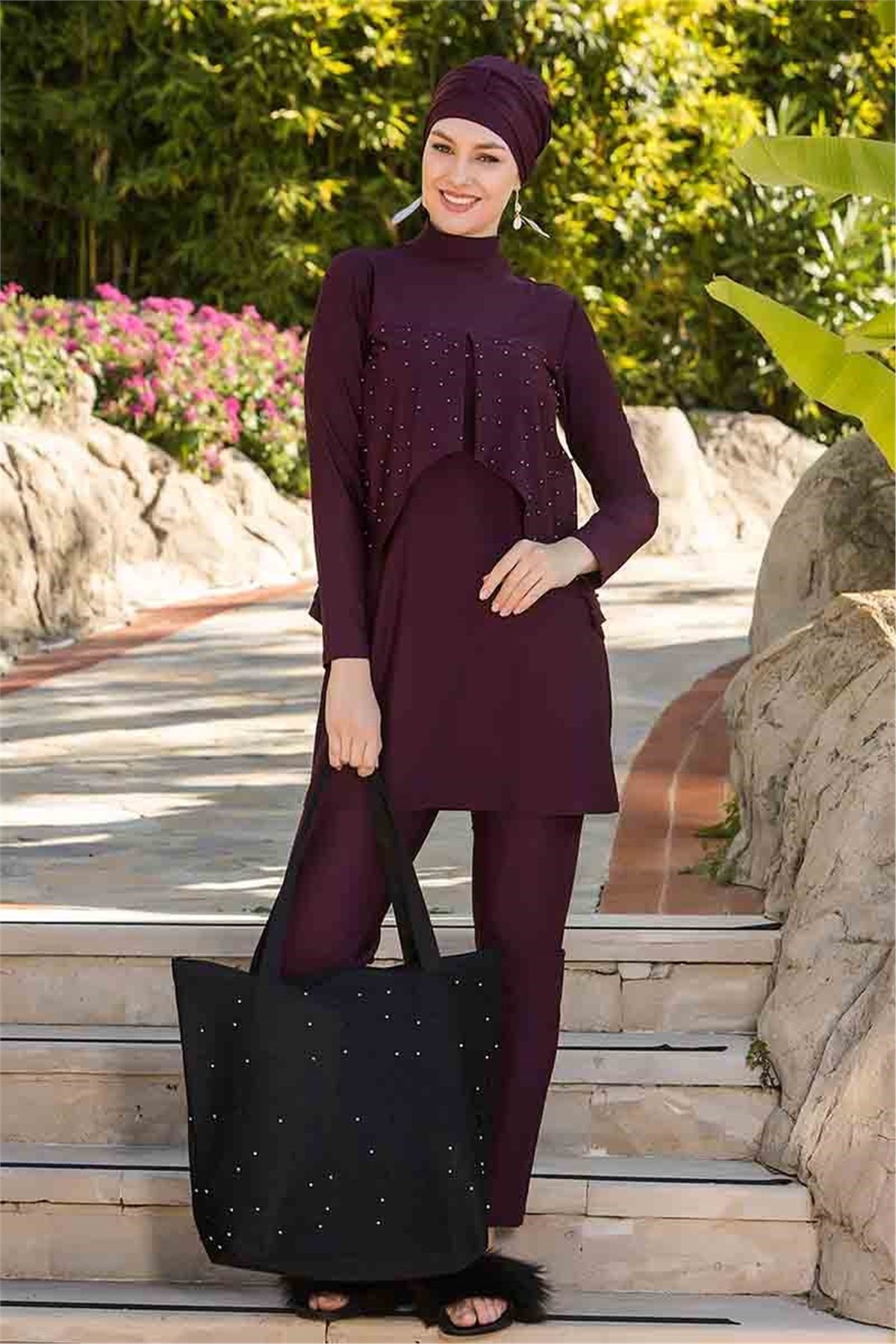 Bordo Tesettür Mayo A509 