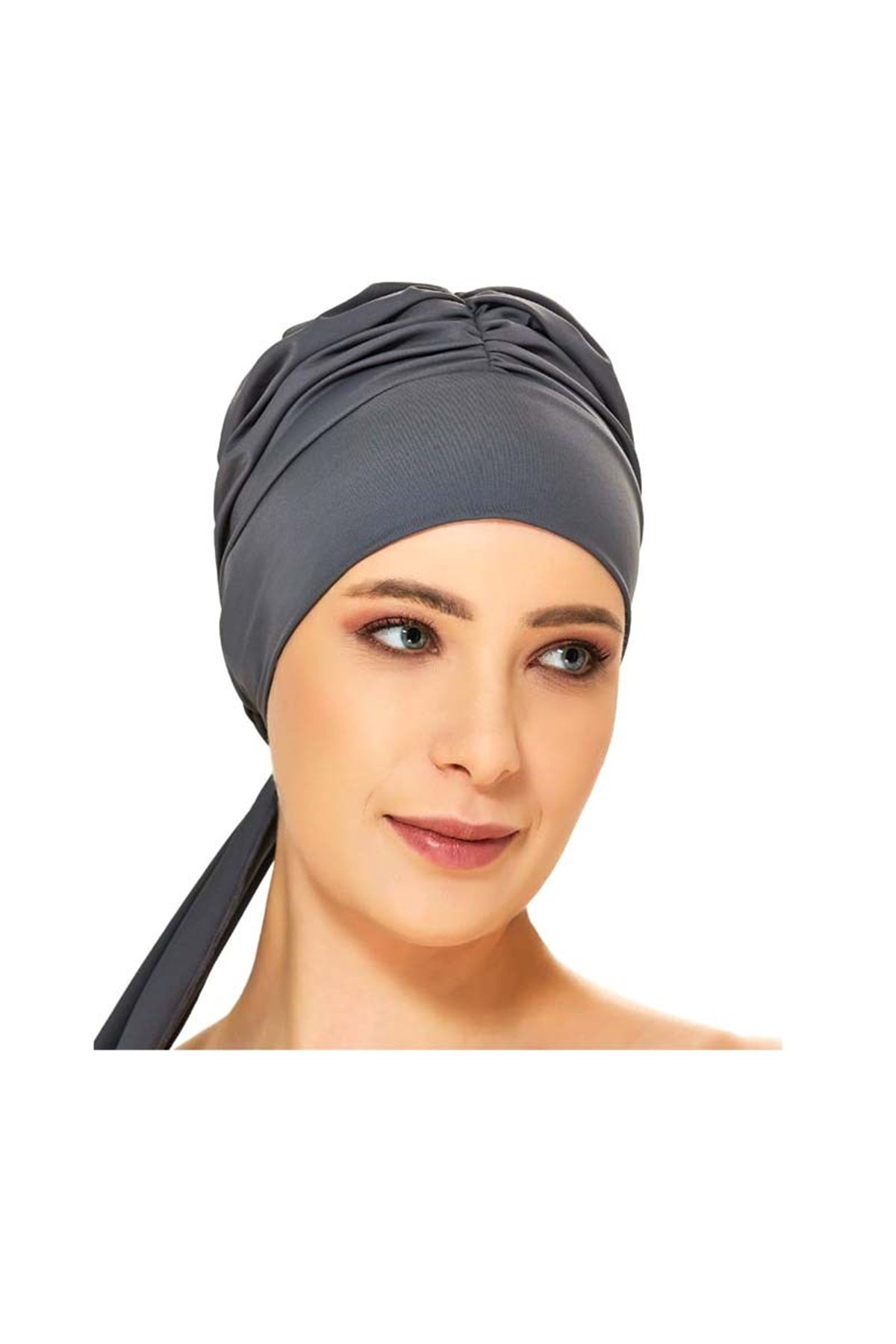 Boyunluklu Kumaş Haşema Bonesi 164005 Antrasit