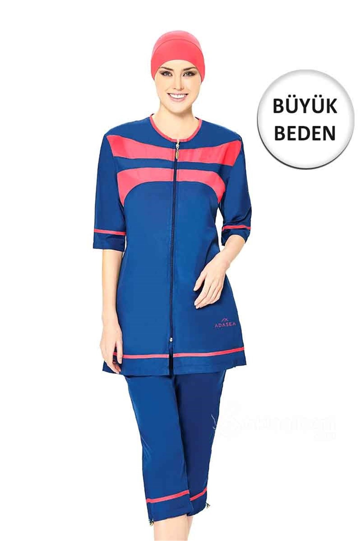 Büyük Bedem Yarım Kapalı Mayo Adasea 121074 Açık Lacivert