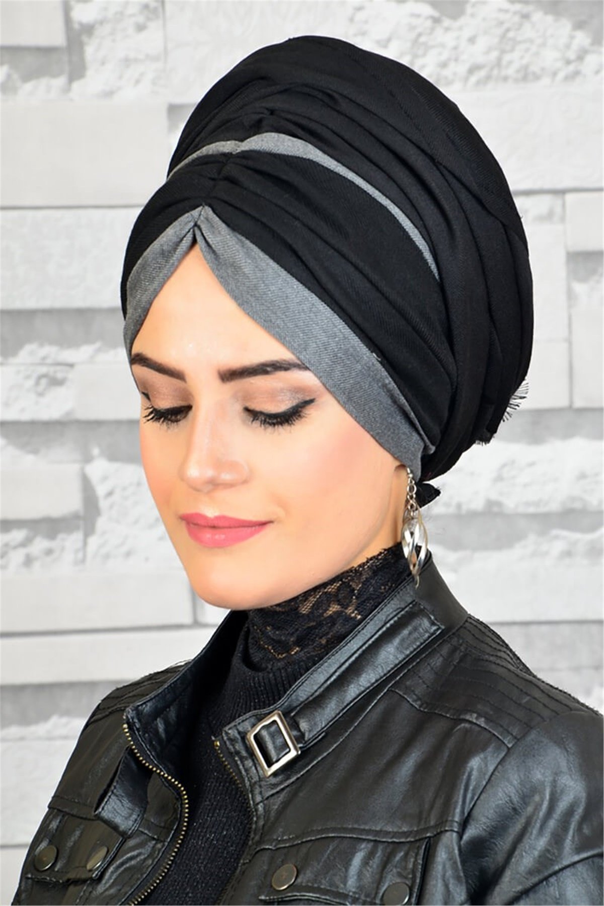 Büzgülü Bandana Pratik Bone Şal BND5009