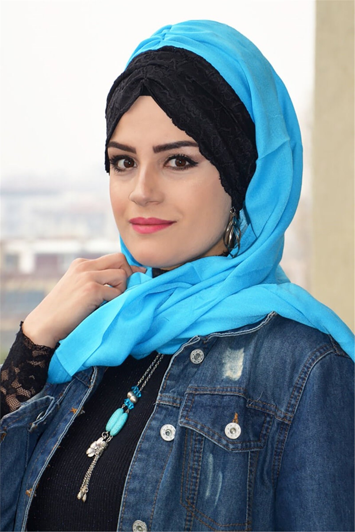 Büzgülü Bandana Pratik Bone Şal BND6001