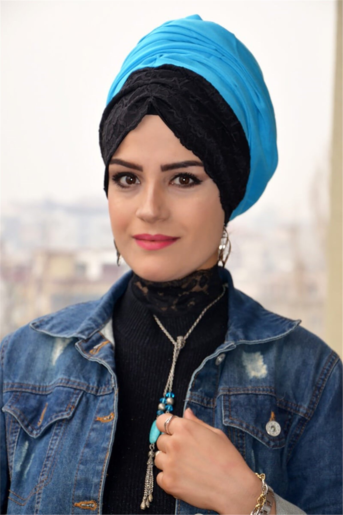 Büzgülü Bandana Pratik Bone Şal BND6001