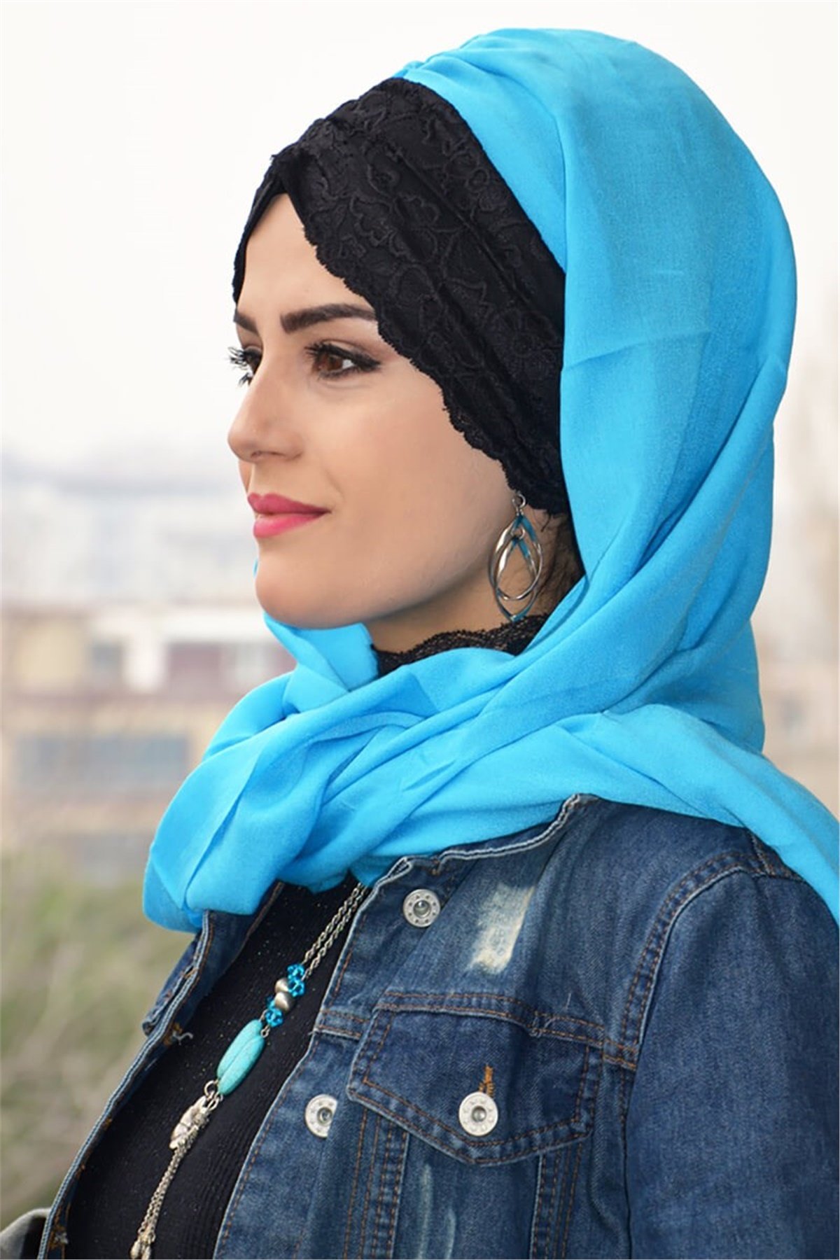 Büzgülü Bandana Pratik Bone Şal BND6001
