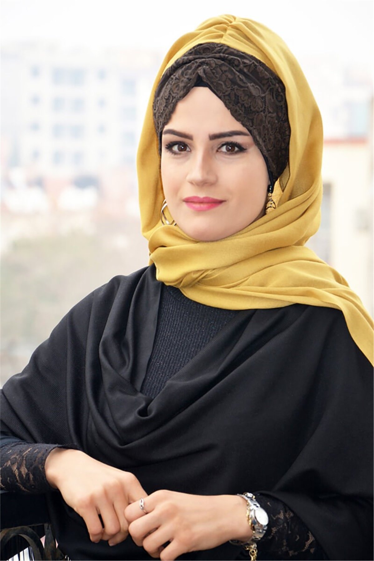 Büzgülü Bandana Pratik Bone Şal BND6002