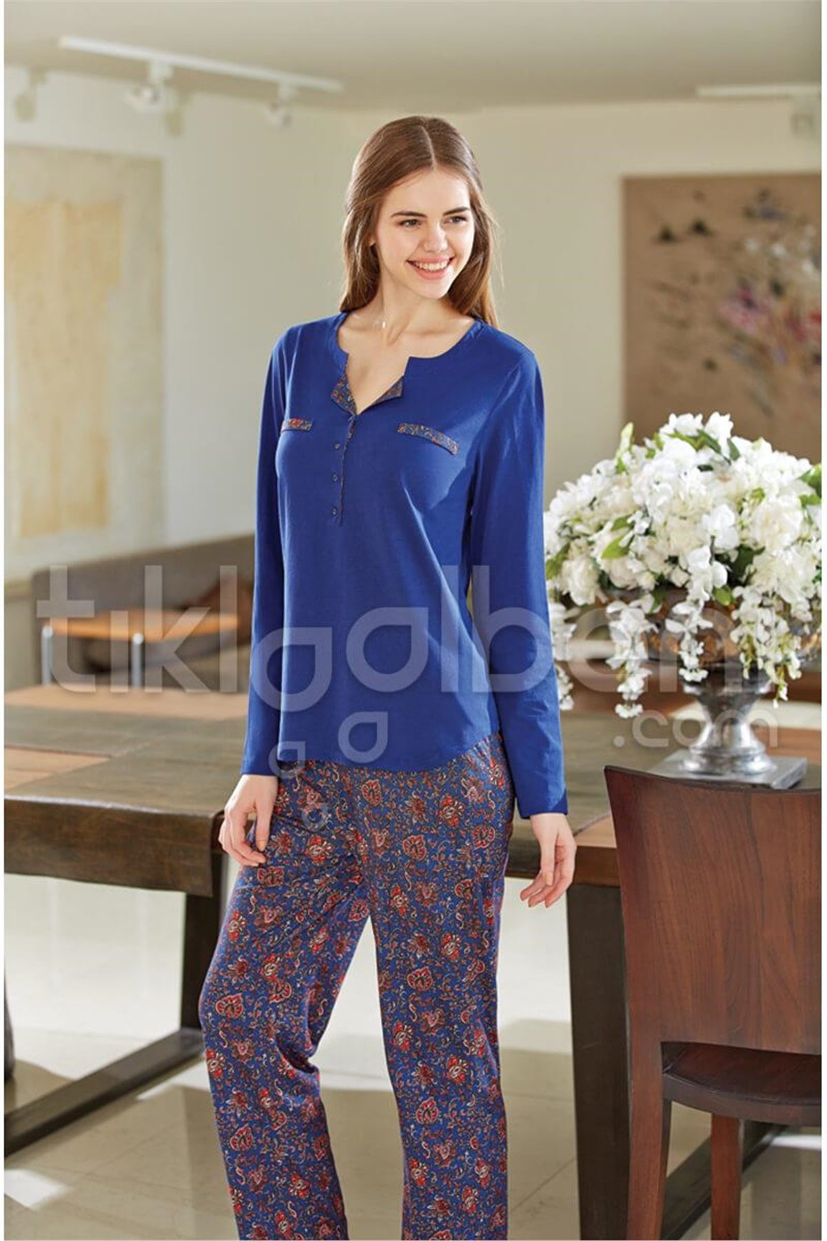 Eros ESK 2502 O Patlı Pijama Takımı