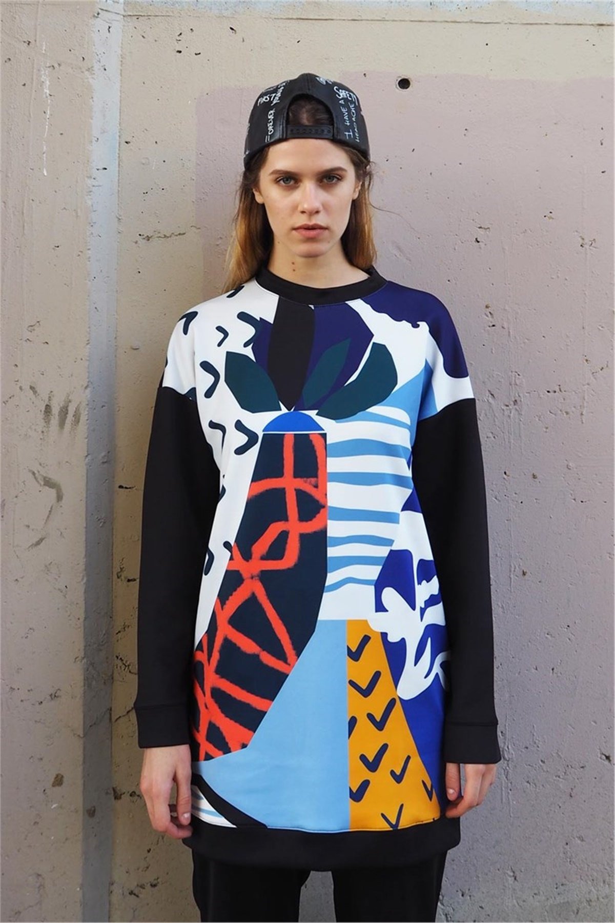 Dinamik Baskılı Sweatshirt BMH-338