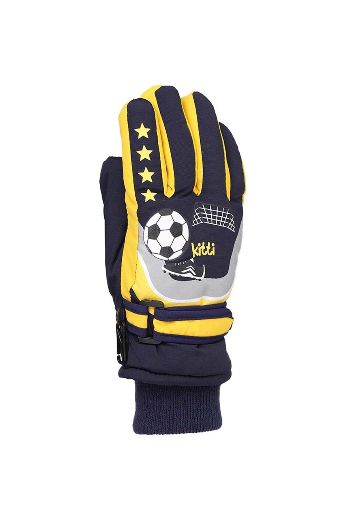 Erkek Çocuk Lacivert Top Detaylı Kar Eldiveni 4-8 Yaş - KR421-6