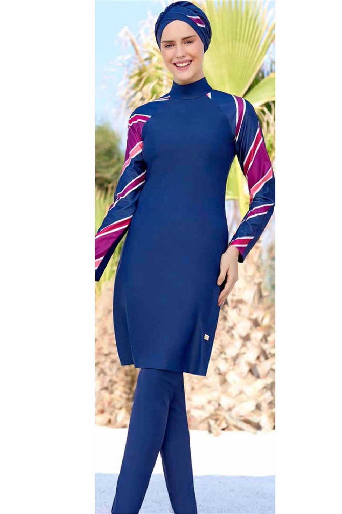 Flory Modern Tesettür Mayo 44206 - Koyu Lacivert
