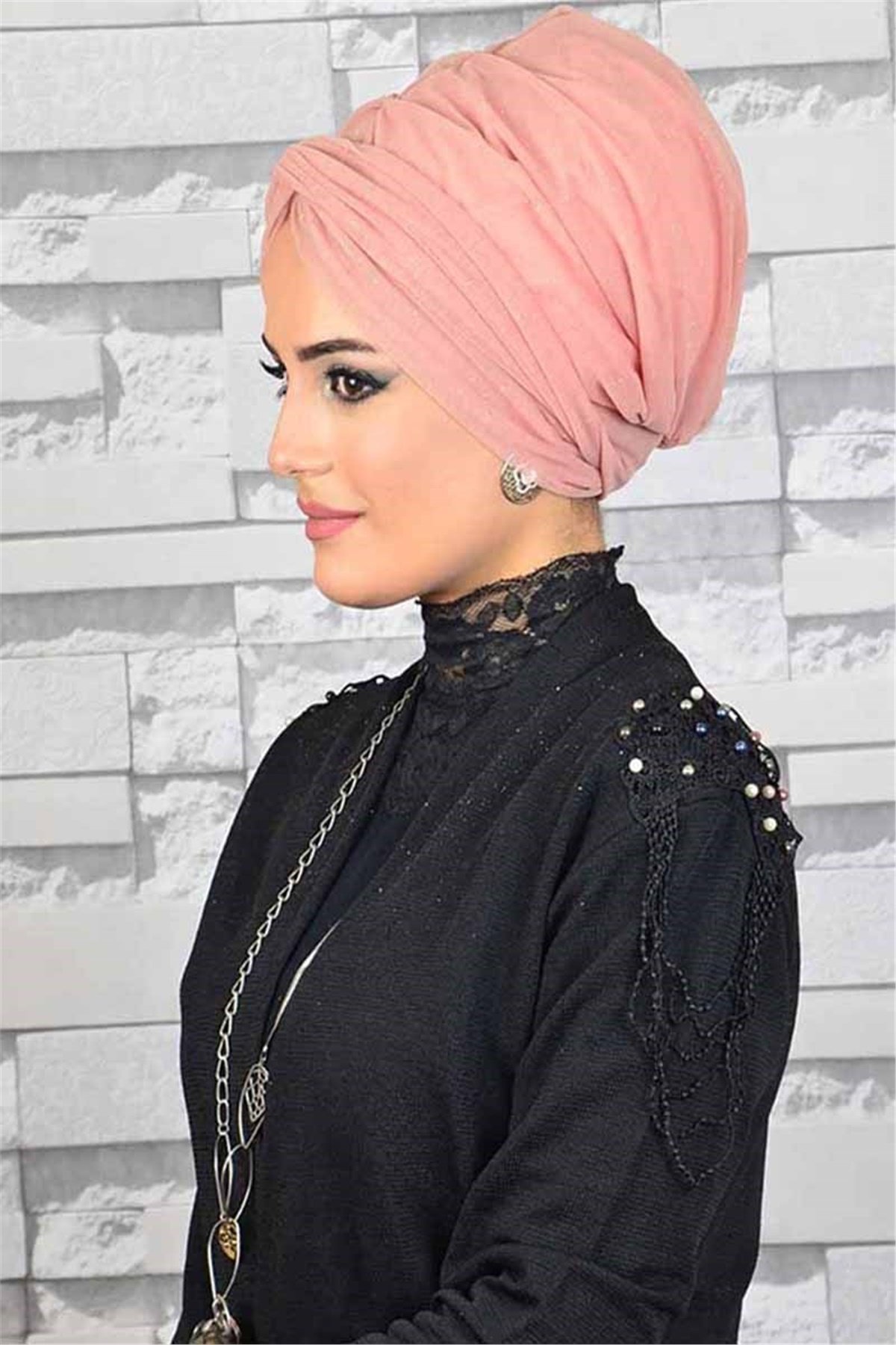 Hayal Tül Pudra Tesettür Abiye Şal hz017