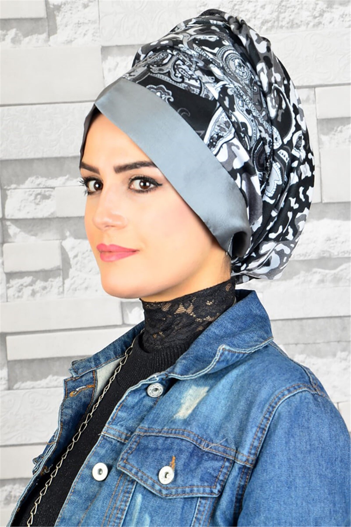 Hazır Türban, Ful Pratik Mıknatıslı Pratik Şal EASY1119