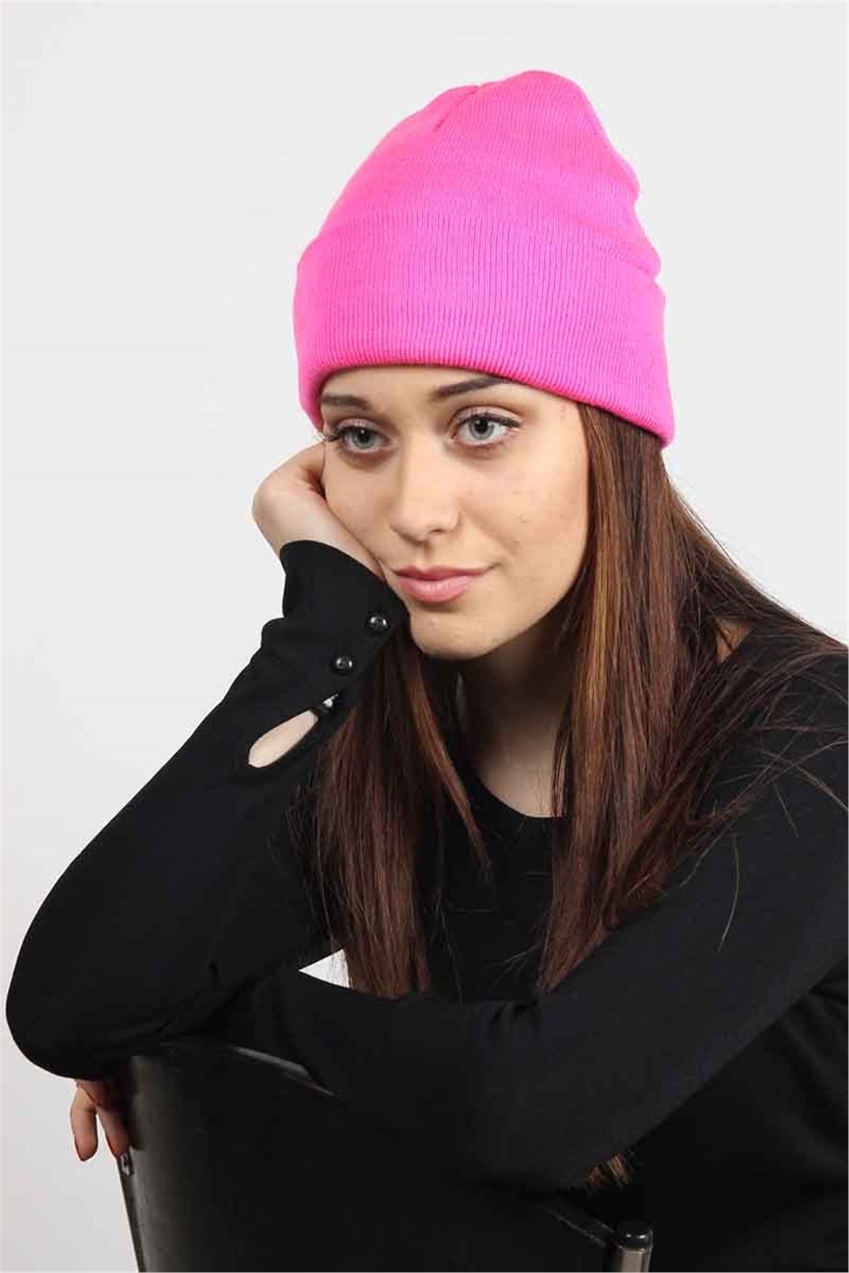 Kadın Koyu Pembe Bere, Kışlık Bere B11559-5