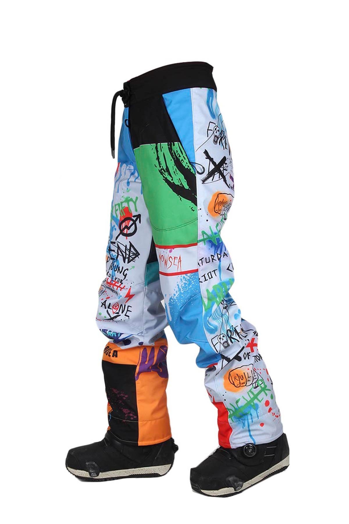 Kafamdaki Kaos Kar Pantolonu Snowsea SS7962 Kadın Snowboard ve Kayak Pantolonu 