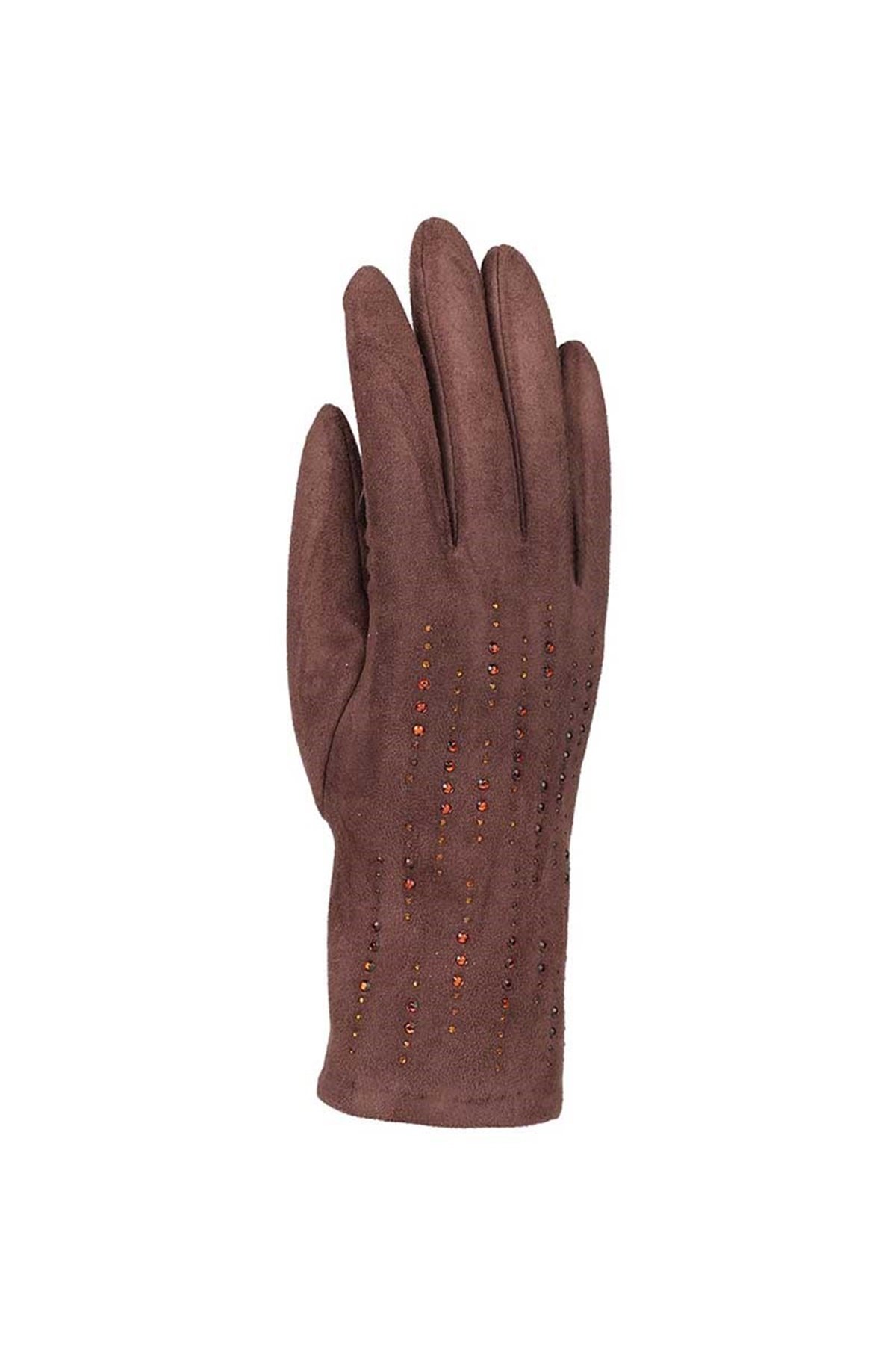 Kahverengi Kadın Süet Eldiven 82701-6