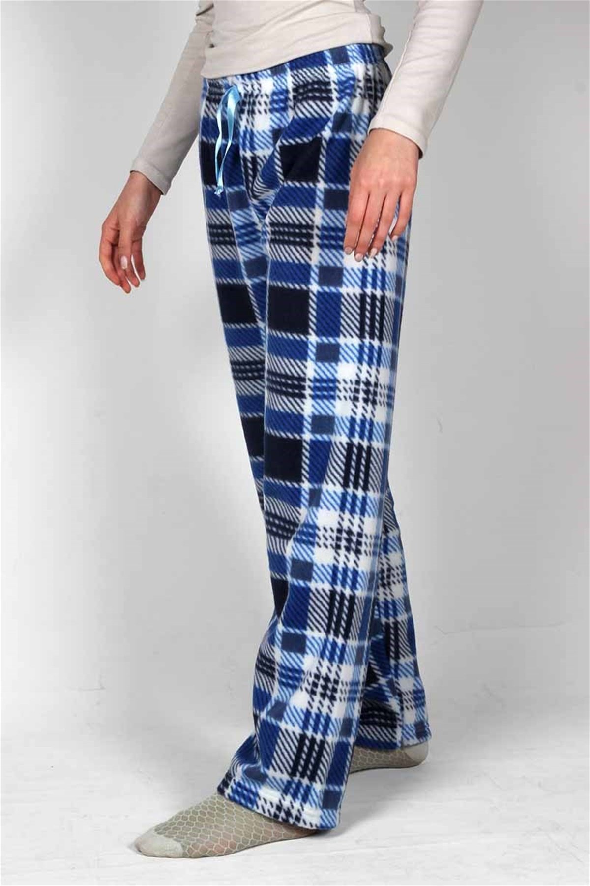 Kareli Kadın Pijama Gecelik Altı PL-201