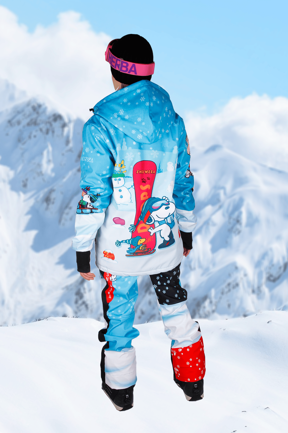 Karlar Üstünde Drops Snowboard Mont ve Pantolon Takımı / Snowsea SS9031