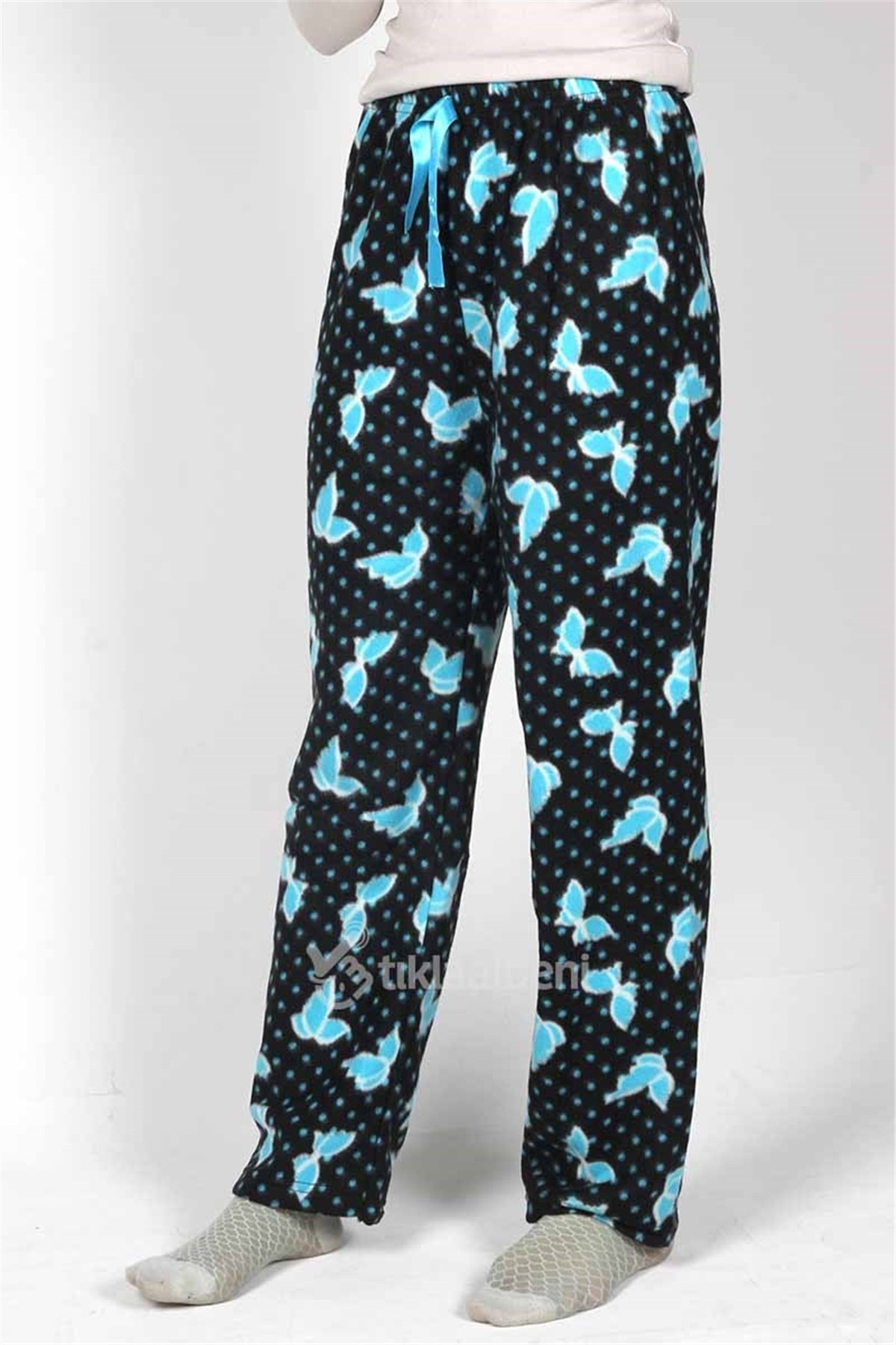 Kelebekli Kadın Pijama Gecelik Altı PL-202
