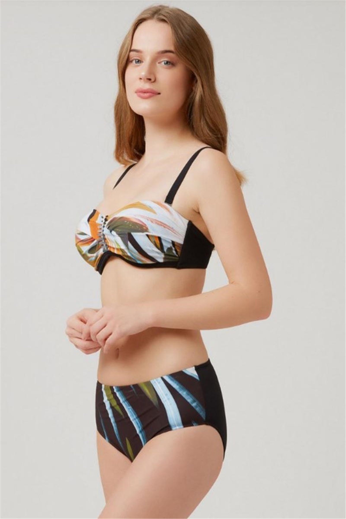 Kom Kadın Mayo, Siyah askılı Bikini KM208