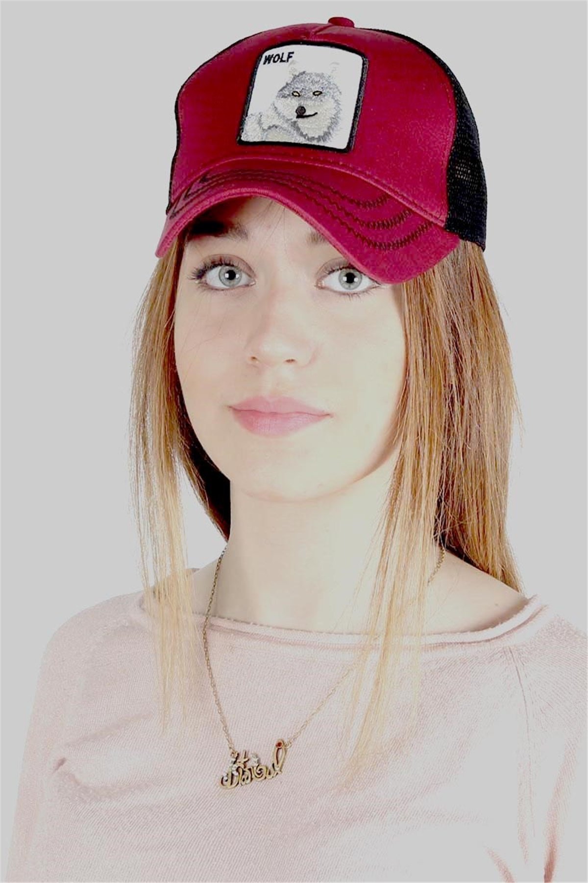 Kurt Desenli Şapka, Bordo Şapka S1155-1