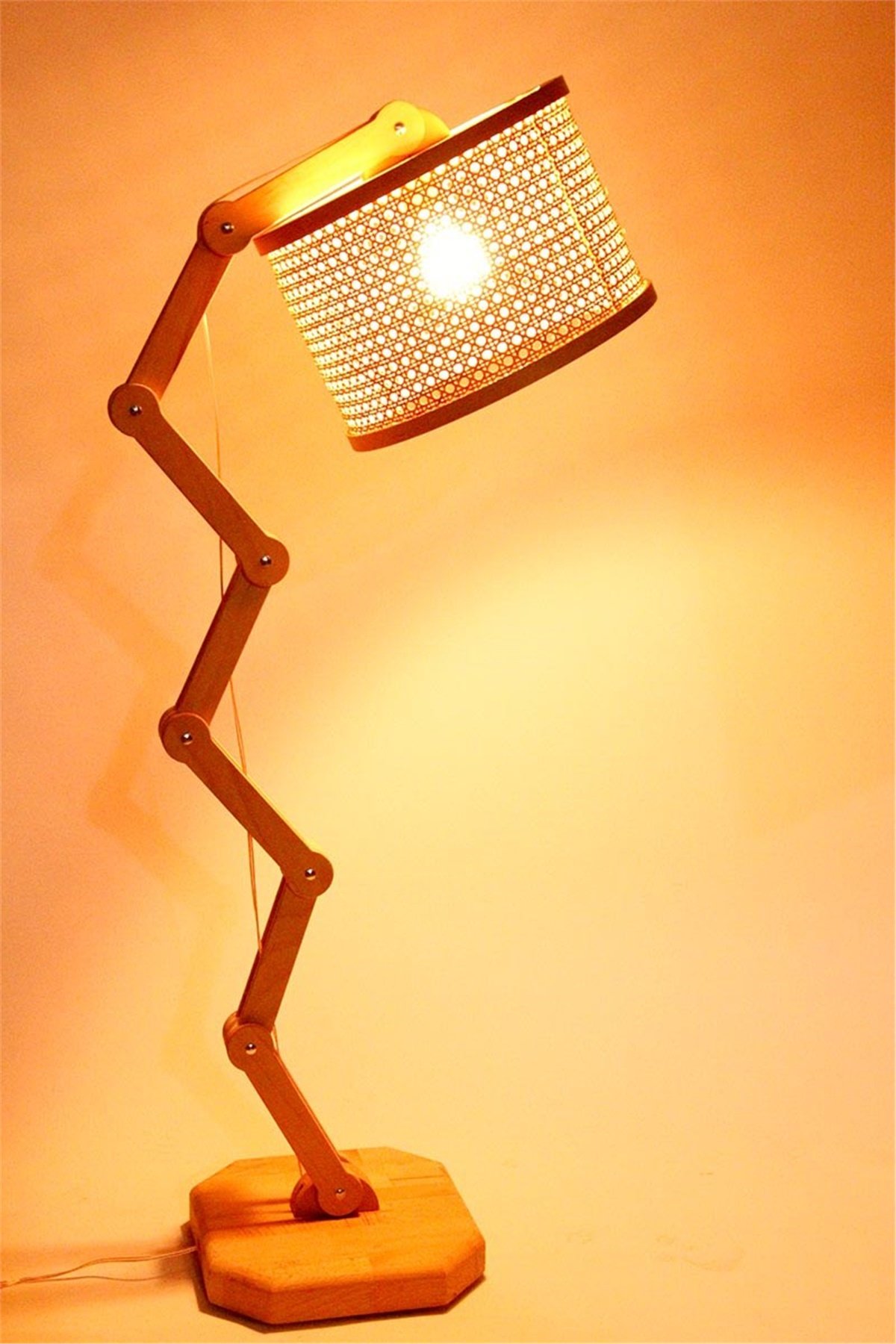 Lambader Modelleri, Ahşap Lambader, Rattan Abajur TKL32
