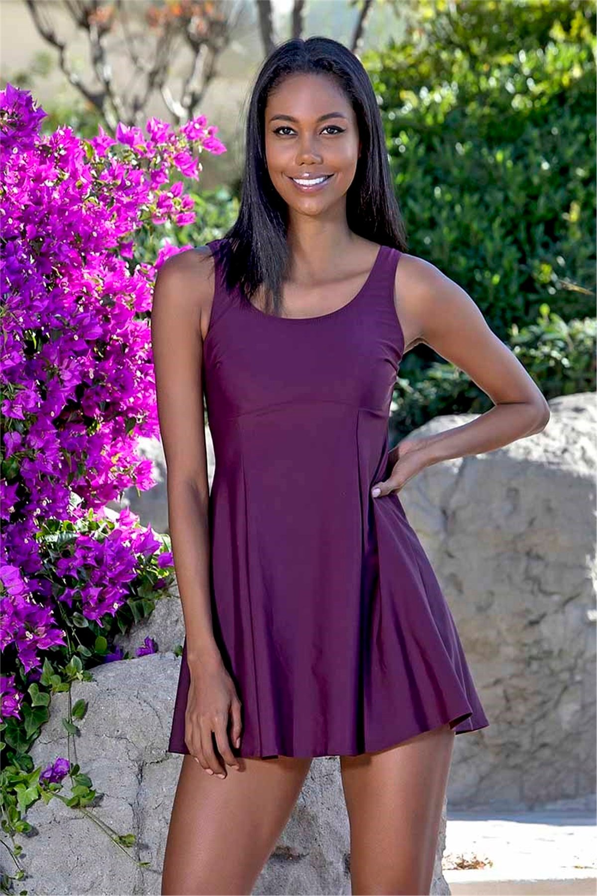 Layona Elbise Mayo A922 - Mor