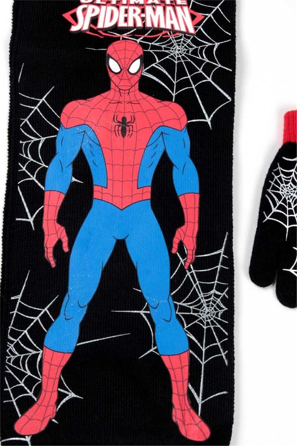 Lisanslı Spider-Man Çocuk Atkı Bere Eldiven Takım UGR-2296-2