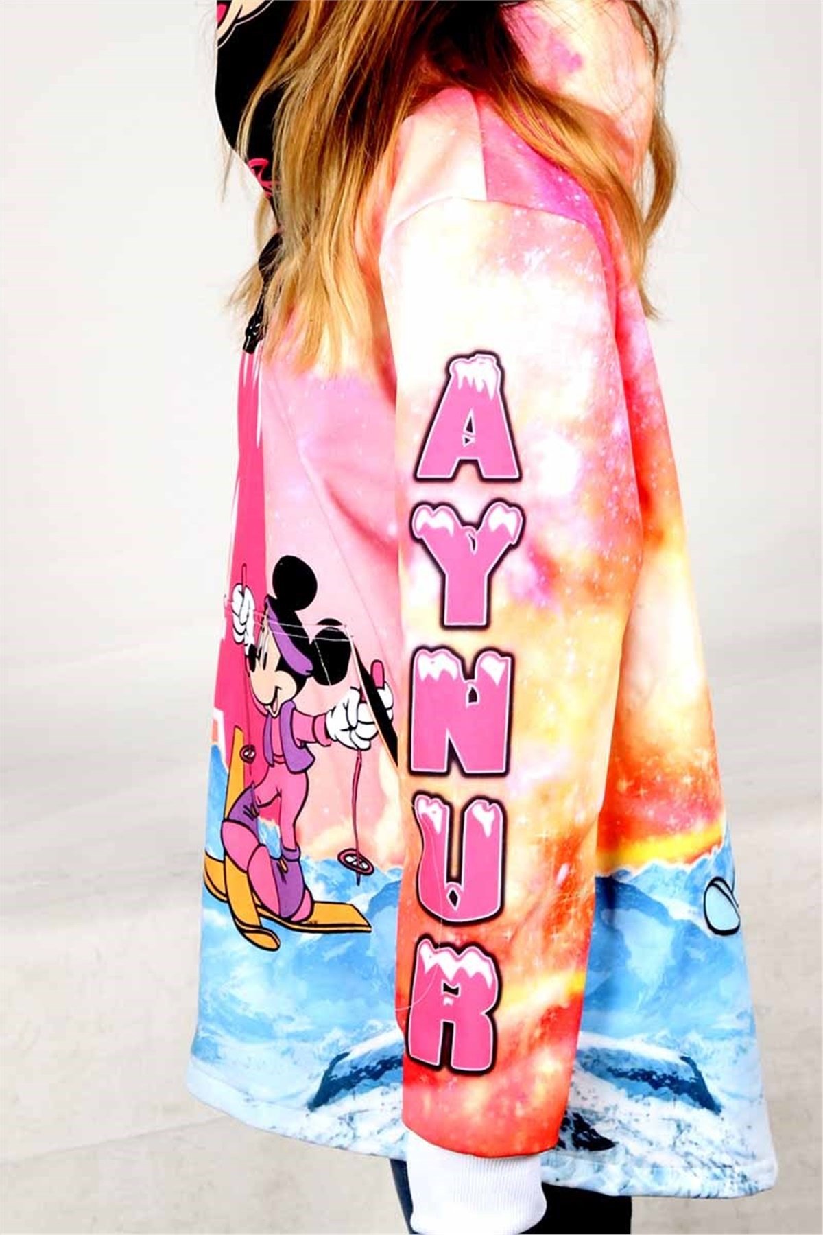 Minnie Mousa Kadın Kayak Montu, Özel Tasarım Snowboard Montu SS10