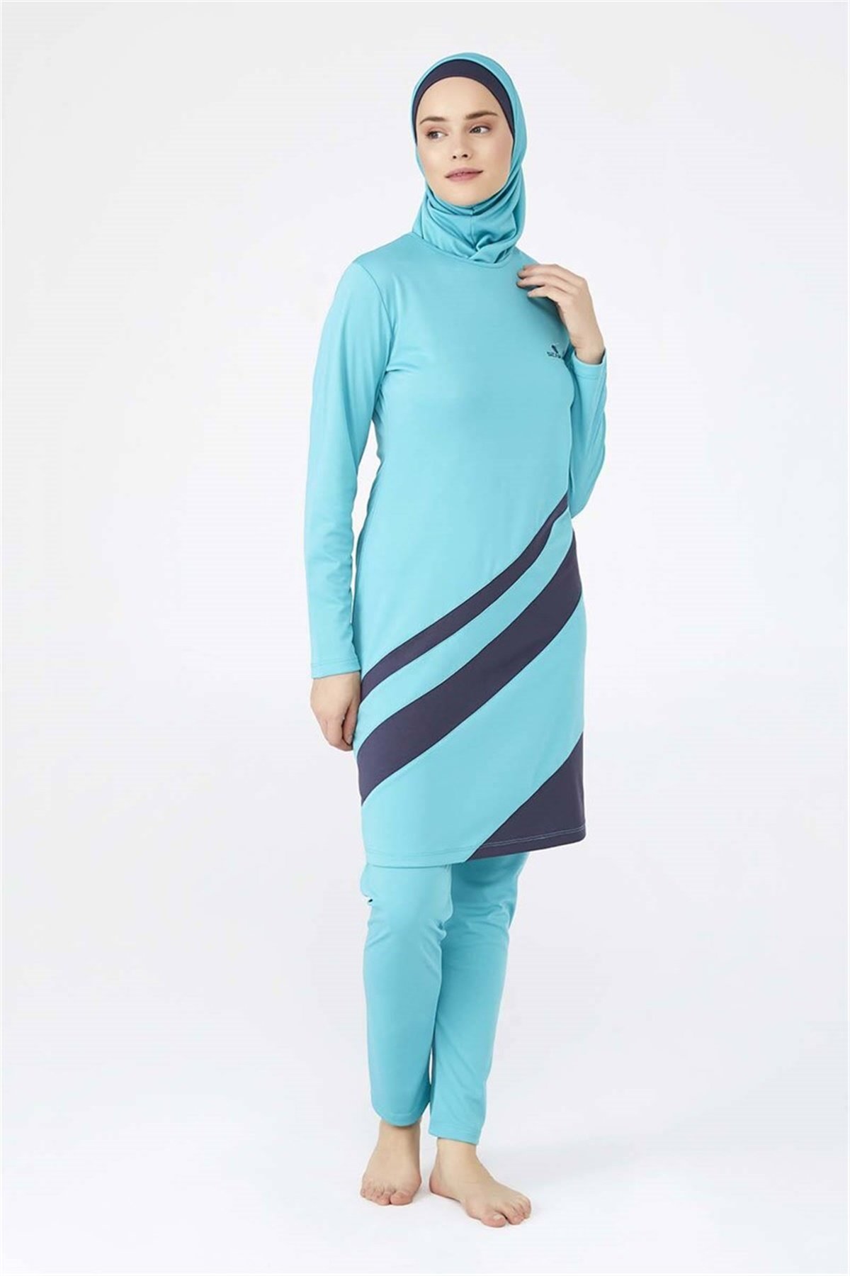 Mint Tam Kapalı Tesettür Mayo T0800