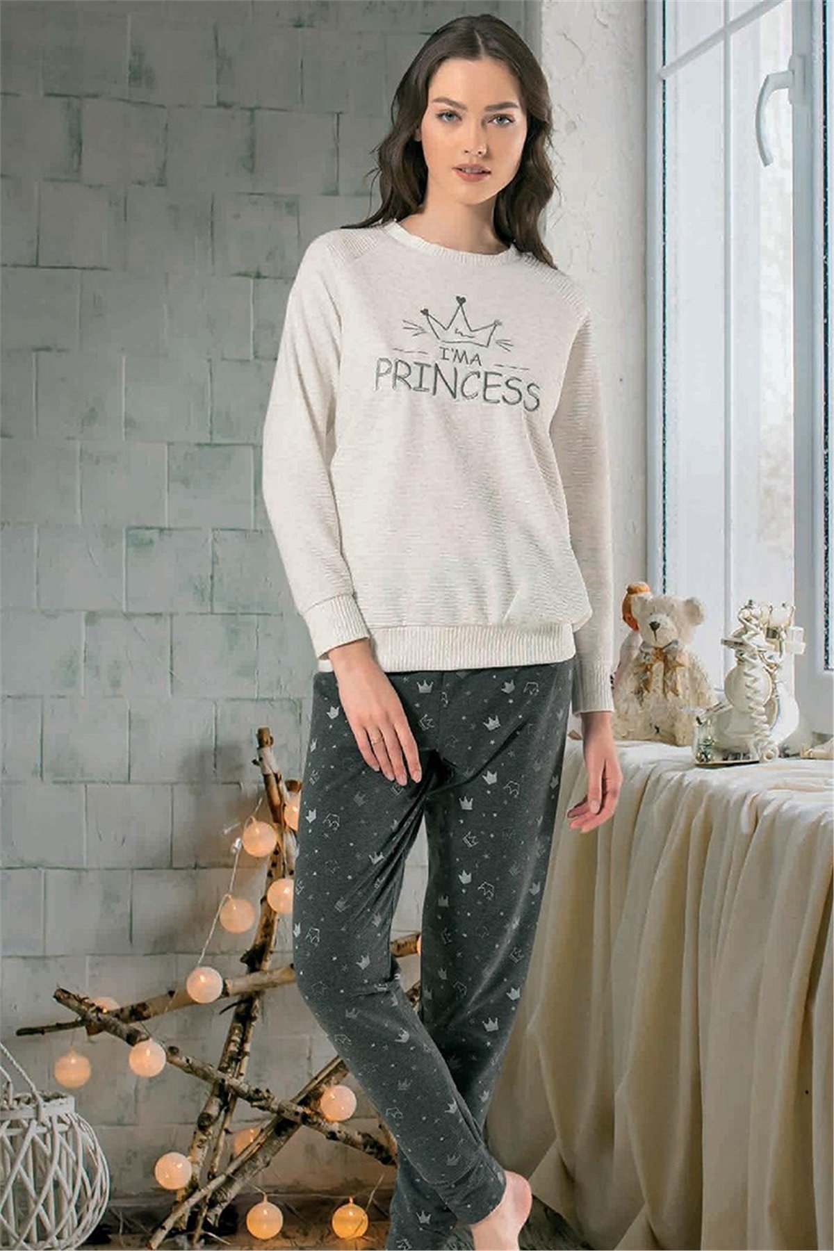 NBB Prıncess Kadın Pijama Gecelik Takımı  66646