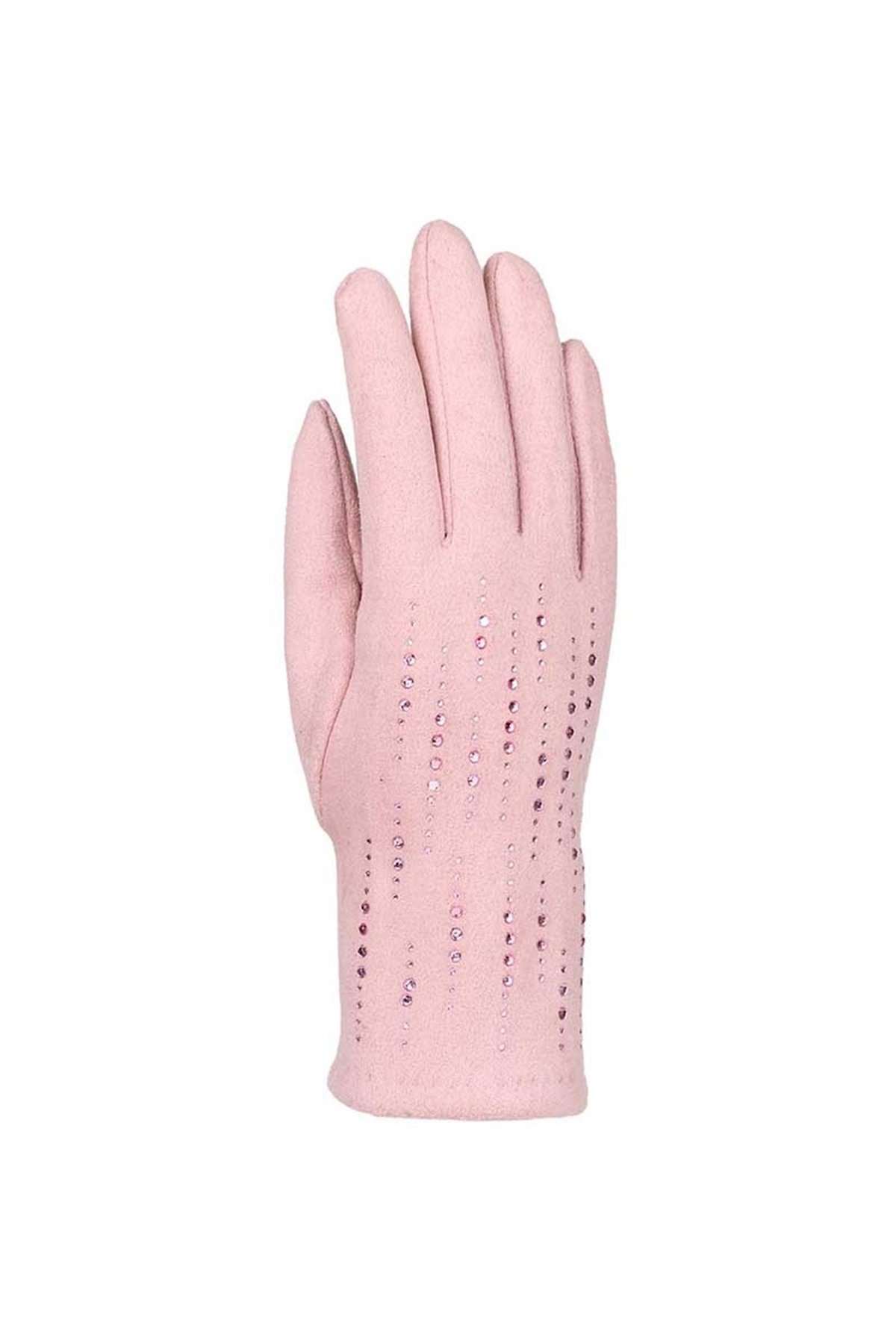 Pembe Kadın Süet Eldiven 82701-6