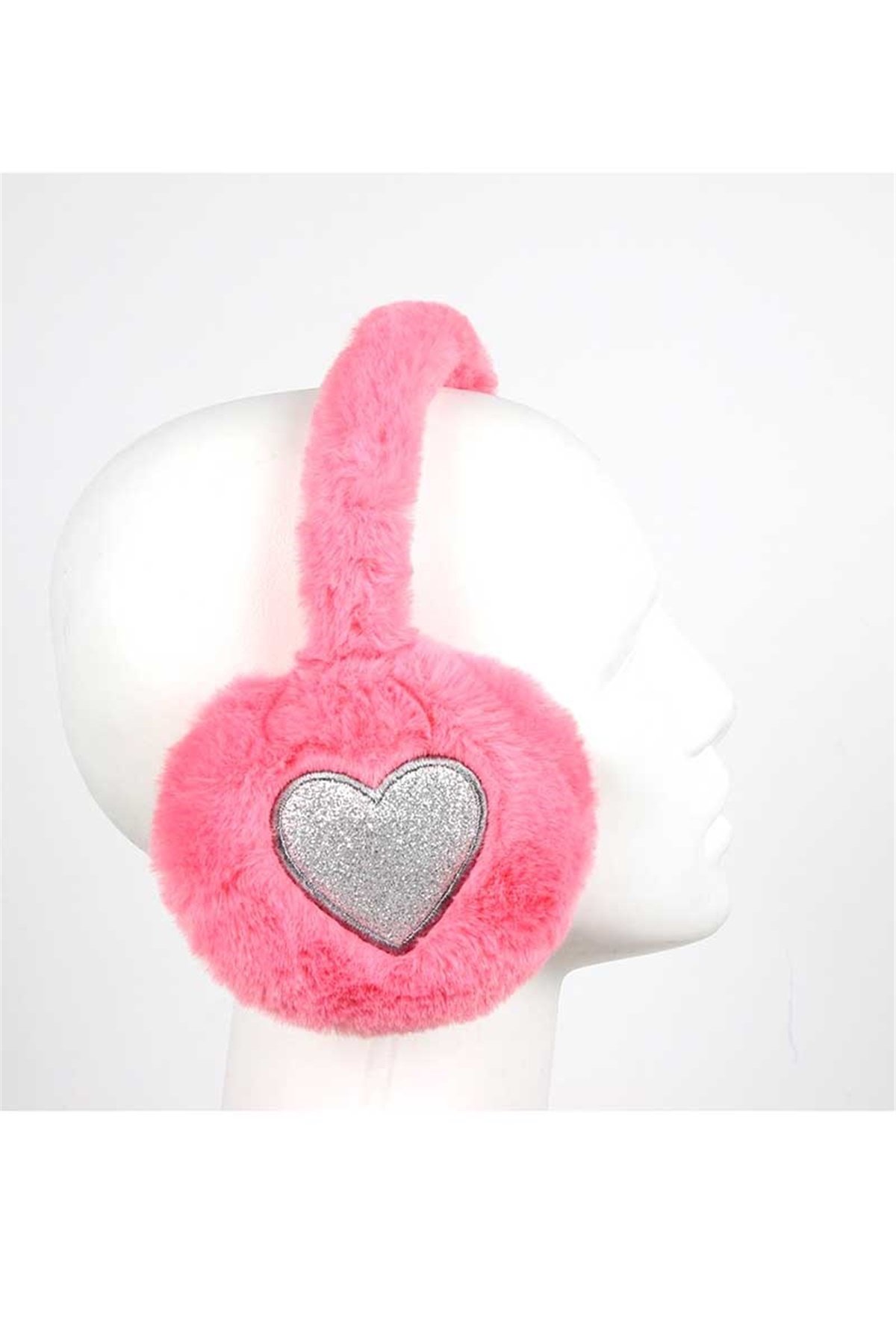 Pembe Peluş Kulaklık, Kız Çocuk Kışlık Kulaklık CK5061